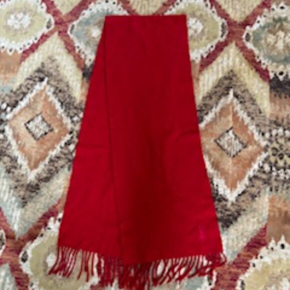 Yves Saint Laurent red 100% wool scarf - Picture 1 of 4